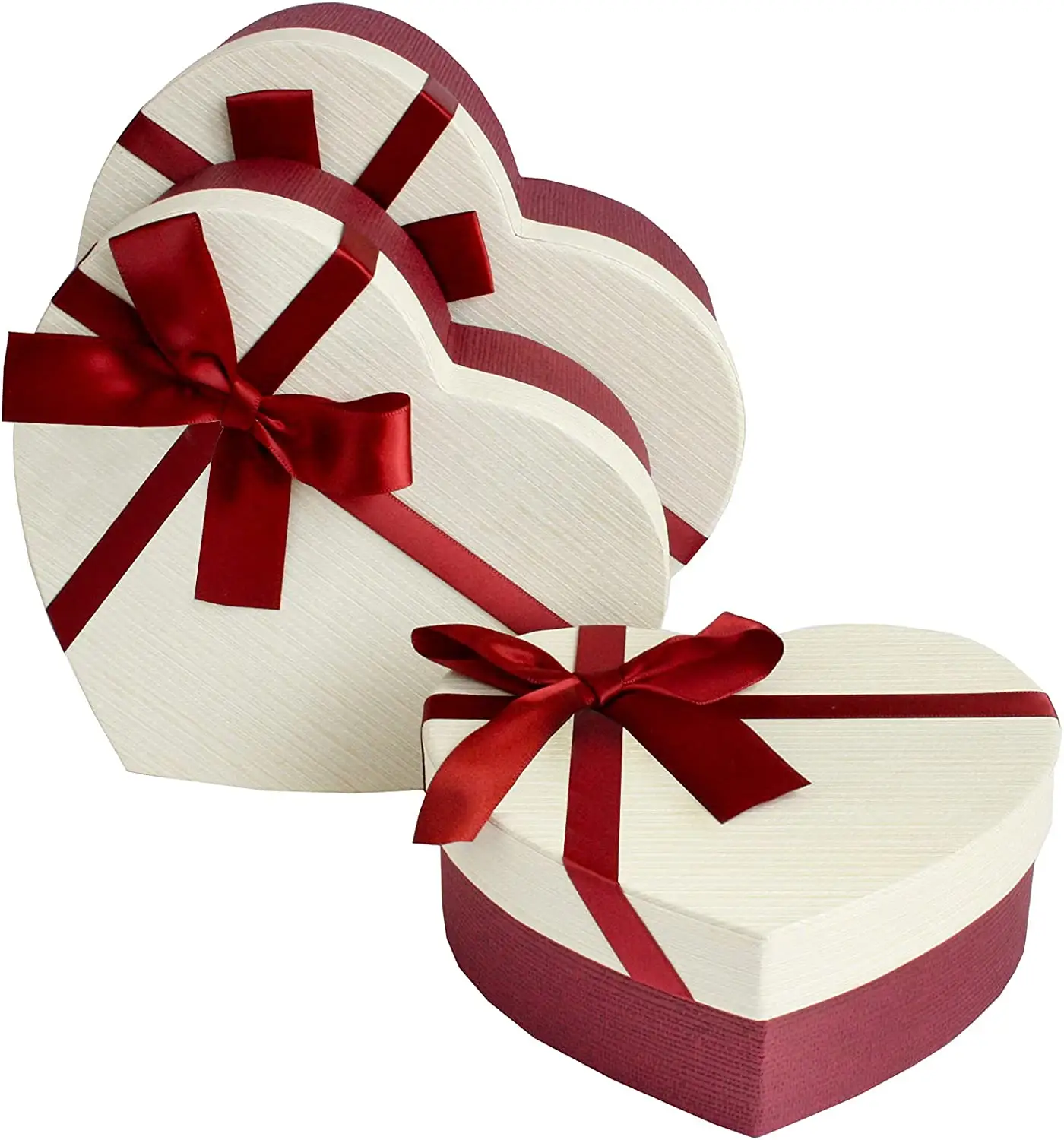 Benutzer definierte Valentinstag Boxen Herzform Präsentation Geschenk box mit gestreiftem Deckel schokoladen braunen Deckel und Basis Versand Geschenk boxen