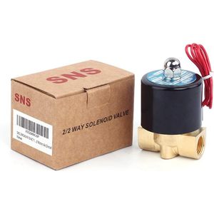 Vanne solénoïde électrique en laiton SNS 3/8 NPT DC12V normalement fermée pour eau, air, diesel 2W040 N10 DC12V - Product Image 2