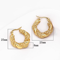 Boucles d'oreilles en acier inoxydable, perles irrégulières en forme de U, boucles d'oreilles féériques pour femmes, accessoires plaqués or, bijoux tendance