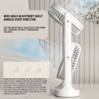 Nouveau ventilateur de bureau à double tête avec commande mécanique, grande circulation d'air, recharge USB pour utilisation en extérieur et en voiture, en plastique