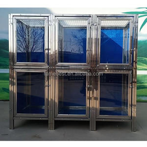 Çift katlı büyük köpek kulübesi, toptan prefabrik yüksek kalite kullanılan 10ft paslanmaz çelik köpek <span class=keywords><strong>run</strong></span> kulübesi - Product Image 6