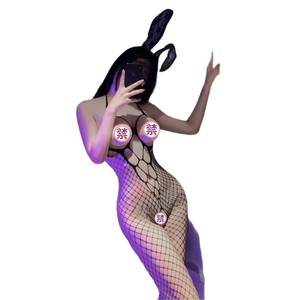 Lingerie sexy en maille, combinaison respirante à entrejambe ouvert, costume de lapin pour femme 1058 - Product Image 5