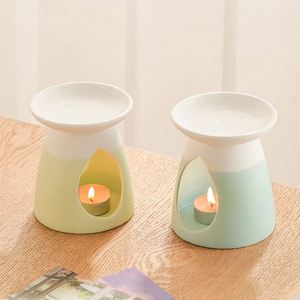 Aromatherapy Scented Diffuser Frosted Ceramic Essential Oil Burner Tea Light <b>Wax</b> <b>Melt</b> Warmer Tealight Candle Holder - Product Image 4
