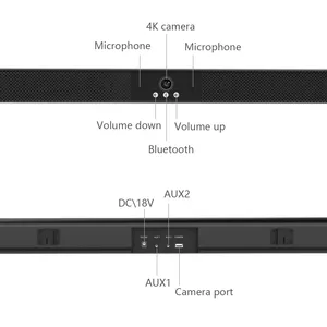 Riotouch MeetingPod hepsi bir 4K USB konferans kamera 4K kamera ile konferans için soundbar'da video ses çubuğu