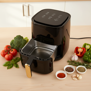 Pré-vente <span class=keywords><strong>Friteuse</strong></span> à air 5L avec panier intérieur en acier inoxydable, 6 programmes, commande tactile numérique, appareil de cuisine électrique intelligent de haute qualité - Product Image 2