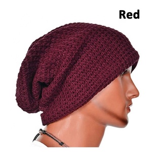 Unisex Fashion Men's Knit Baggy Beanie Winter Hat Ski Slouchy Chic Knitted hat Wool Beanie Elastic Hat for Men - Product Image 4