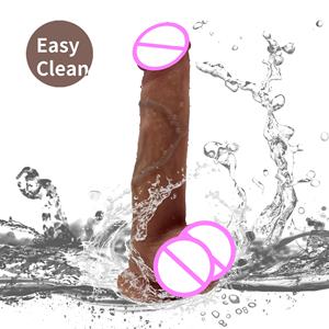 大人用6.3in大人用おもちゃ高リアルペニス液体食品グレードシリコーン二重硬度ディルド吸引カップ女性用 - Product Image 6