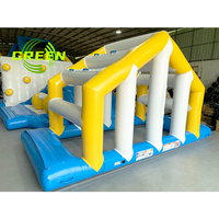 Parc aquatique mobile de flotteur de jungle parc aquatique flottant gonflable commercial petit parc aquatique flottant gonflable