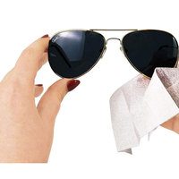 Lingettes nettoyantes pour lentilles pré-humidifiées emballées individuellement Lingettes nettoyantes pour lunettes antidérapantes