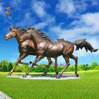 Statue de cheval en bronze antique Modèle de cheval arabe imprimé sur mesure en métal plaqué avec des thèmes d'ange et d'anime