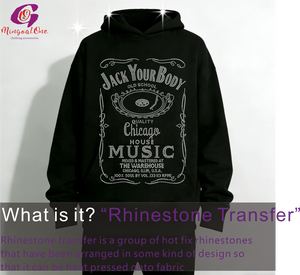 แก้วพลอยเทียมสำหรับเสื้อผ้าดีไซน์แบบลอกลายด้วยความร้อนพลอยเทียมเป็นประกายเป็นประกายติดพลอยเทียมออกแบบเพลงได้ตามต้องการ - Product Image 1