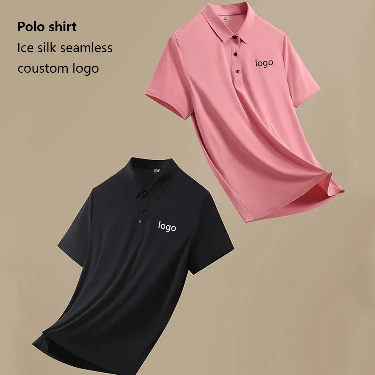 Vêtements brodés personnalisés pour hommes T-Shirt Vietnam Golf bleu noir 85% Nylon 15% Spandex Polo T-shirts