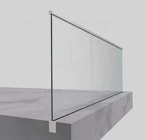Outdoor Stainless Steel 304/316 Glass Stair Balcony <strong>Handrail</strong> Wrought <strong>Iron</strong> Balusters-Villa Garden Courtyard Use DIY Modern Design - Product Image 4
