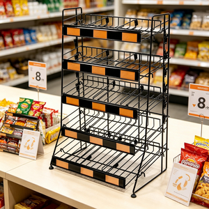 Présentoir de Comptoir Moderne Écologique à 1 Niveau en Métal avec Kit de Montage Facile pour Usage Domestique et Commercial - Product Image 6