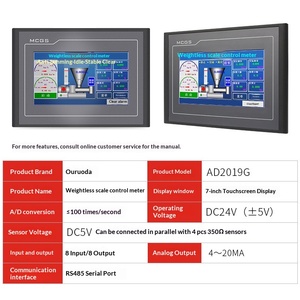 Ouluda AD2019G Hochpräziser Touchscreen-Kraftsensor Gewichtsmessgerät Kontrollinstrument - Product Image 2