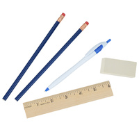 Trousse scolaire personnalisée avec logo, ensemble de papeterie, étui à crayons, fournitures scolaires pour étudiants, cadeau promotionnel, distribution en gros
