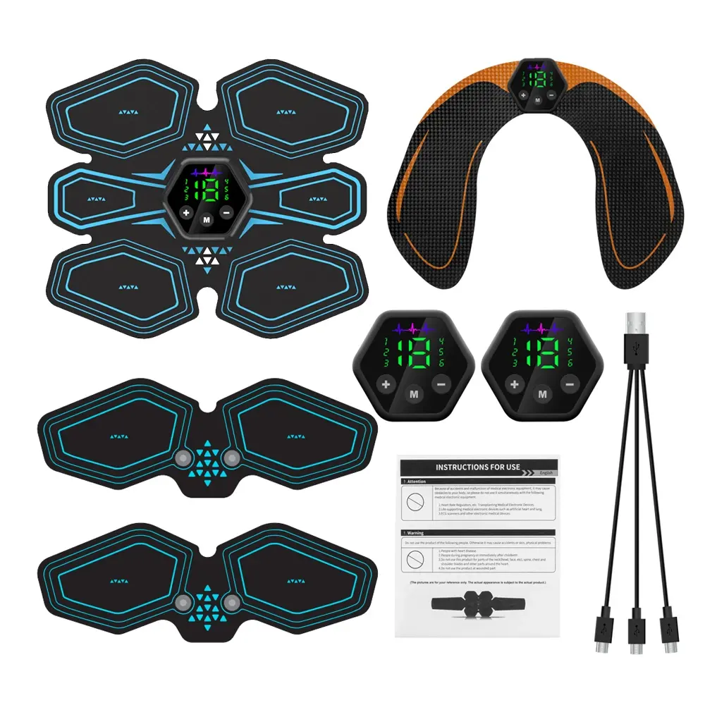 Digital portable ems abdominal muscle stimulator slimming belt suit electrostimulation