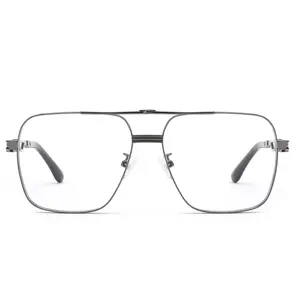 2024 Fashion Square Metal Lightweight Sunglasses For Men HD Sun Glasses Outdoor Sun Visor Pilot Glasses Men's