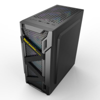 Boîtier PC AntarcChill Fashion Mid Tower avec panneau en maille, boîtier ATX avec panneau frontal en maille pour un flux d'air élevé, boîtier tendance avec 8 positions pour ventilateurs