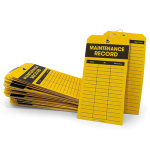Etichette Industriali Bifacciali Resistenti per Registrazione Manutenzione, Personalizzate 3.25" <span class=keywords><strong>X</strong></span> 6.25", Cartoncino Giallo con Stampa Offset - Product Image 2