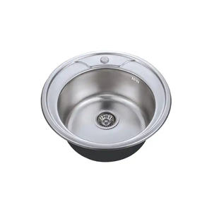 Lavabo fantaisie circulaire en acier inoxydable <span class=keywords><strong>Prix</strong></span> au Pakistan Argent OEM Évier de cuisine rond moderne en acier inoxydable - Product Image 1