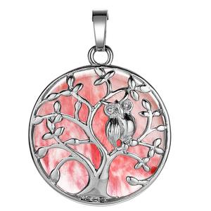 Hot Sale 30MM Natural Crystal Stone Pendant <strong>Owl</strong> Tree of Life <strong>Necklace</strong> 0wl Pendant Jewelry for Women's Gift Gemstone Gift Jewelry - Product Image 6