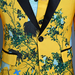 Costume di personalizzazione di fascia alta ricamato abito da uomo in <span class=keywords><strong>oro</strong></span> - Product Image 4