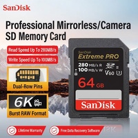 Untuk Kartu Memori SD 64GB 128GB 256GB V60 U3 C10 Kecepatan Tinggi 6K Video Perekaman Berkelanjutan untuk Profesional