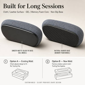 Repose-poignets en mousse à mémoire de forme, antidérapant, ergonomique, support pour <span class=keywords><strong>clavier</strong></span> et souris, confort pour le bureau à domicile, tapis de poignet pour bureau - Product Image 3
