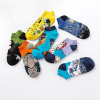 Chaussettes en coton doux OEM, respirantes de haute qualité, à l'huile, Art de ciel étoilé, unisexes, vente en gros,