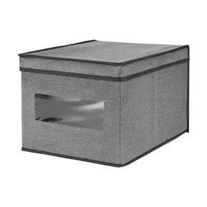 Contenitori pieghevoli per cubi di stoccaggio in tessuto con maniglie scatole portaoggetti contenitori organizzatori per cassetti