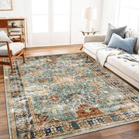Tapis d'appoint rétro traditionnel vieilli, grand tapis vintage lavable antidérapant pour cuisine, chambre, salon, décoration intérieure