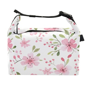 Bolsa Térmica Personalizada con Diseño Tropical Hawaiano de Flores de Cerezo Rosadas - Product Image 1