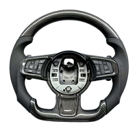 Volant sport à 3 branches en cuir et fibre de carbone LED de 35 mm pour Jaguar F-Type, E-PACE, XE, XEL, XFL, XJ, XF, F-PACE, XJL