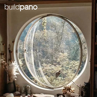 Claraboya Circular de Aleación de Aluminio de Forma Irregular, Ventanas Fijas de Doble Acristalamiento Hechas a Medida para Uso Exterior/Externo, Resistentes al Calor
