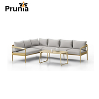 Ensemble de canapés de jardin en alliage d'aluminium, modèle populaire pour la fabrication de meubles d'extérieur, patio, parc, villa, hôtel, projet
