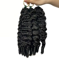 Extensions de cheveux au crochet en gros, prix abordable, cheveux brésiliens vierges Remy 50g, double trame machine, simple tirage, bouclés birmans