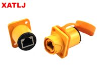 Câble Ethernet industriel XATLJ RJ45, étanche IP67, en alliage de cuivre, 120V 1.2A, connecteurs d'alimentation mâle/femelle en nylon