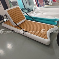 Île flottante gonflable d'été, chaise longue gonflable pliable, tapis flottant pour piscine ou lac