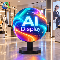Écran LED sphérique intérieur AI P1.8-P2.5, mur vidéo 3D créatif, 8K, IP66, diamètre personnalisé, pour magasins de détail et espaces commerciaux