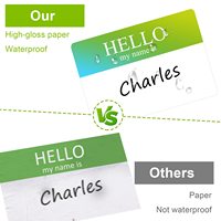 Étiquette nominative vierge à bordure colorée personnalisée 3x2 pouces inscriptible imprimable auto-adhésif autocollant nominatif étiquette artisanale cadeau pour l'école et le bureau