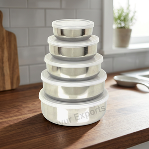 High Quality Stainless Steel 2-Layer Classic Portable Container Airtight Lid 1-3L Capacity Gift Box Packaging <b>Kitchen</b> <b>Storage</b> - Product Image 3