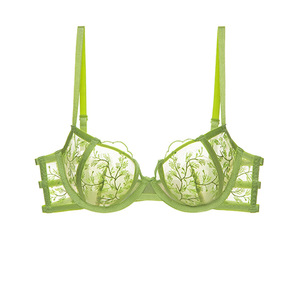Sujetador de Encaje Bordado Francés Sexy para Mujer, Lencería Transpirable Delgada de Verano - Product Image 1