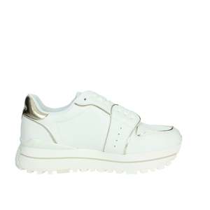 Zapatillas Liu-Jo Maxi Wonder Blancas y Doradas, Calzado Deportivo de Moda para Mujer - Product Image 4