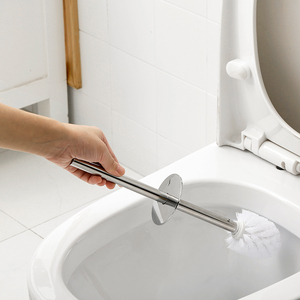 <span class=keywords><strong>Brosse</strong></span> de toilette créative 2020 avec support, poils remplaçables, en plastique <span class=keywords><strong>blanc</strong></span> et noir et acier inoxydable - Product Image 4