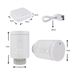 HY368 Actuador de Radiador Inteligente Tuya Zigbee 3.0 WiFi TRV, Control por <span class=keywords><strong>Google</strong></span> Alexa, Diseño Moderno, Uso en Hoteles, Piezas para Calefacción por Suelo Radiante - Product Image 6