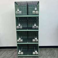 Cage à oiseaux de luxe pliable multicouche en fer forgé, empilable, avec base roulante, pour perroquet et canari - Vente en gros