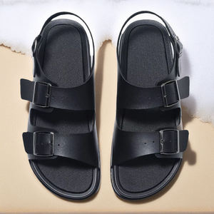 Men's Sandals for Summer With Metal Frosted Leather Soft Sole Anti <b>Slip</b> Casual Shoes 2026 New for Men Leather Sandals - Product Image 1