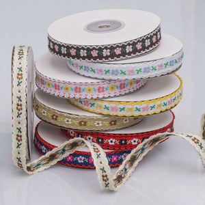 Ruban Jacquard Floral Folklore 1 cm en Promotion pour la Jupe de Blouse Prairie et les Accents des Manches Champêtres – 50 Yards/Rouleau - Product Image 1