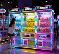 Machine à griffes d'arcade en acier inoxydable et acrylique, design Ciel Coloré, avec interface japonaise/anglaise, pour peluches, 110/220V, usage intérieur